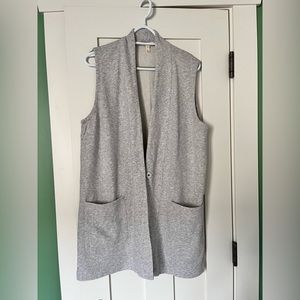 Eileen Fisher long cozy terry vest.